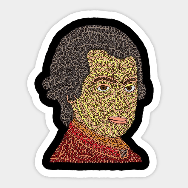 Mozart Sticker by NightserFineArts